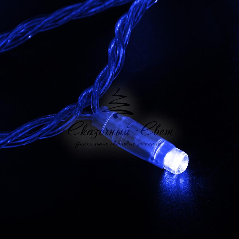 Гирлянда Нить 10м, постоянное свечение, прозрачный ПВХ, 230В, цвет Синий - Image 2