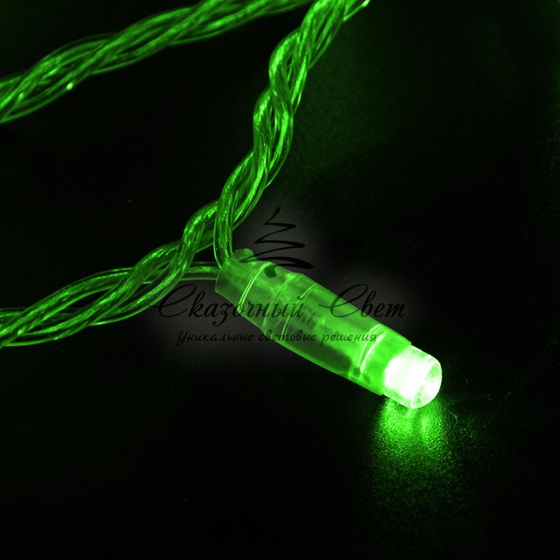 Гирлянда Нить 10м, постоянное свечение, прозрачный ПВХ, 230В, цвет Зелёный - Image 2