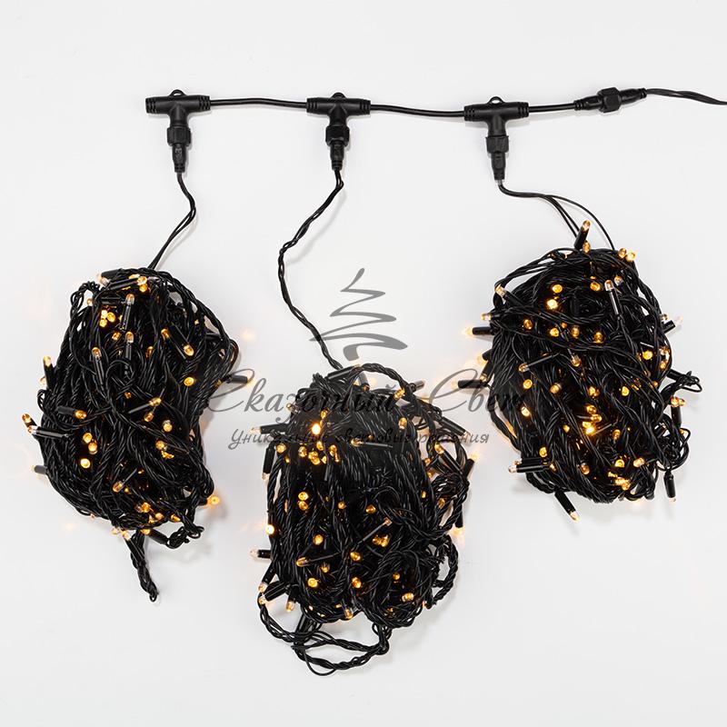 Гирлянда "LED ClipLight" 24V, 3 нити по 20 м, свечение с динамикой, цвет диодов Желтый - Image 2