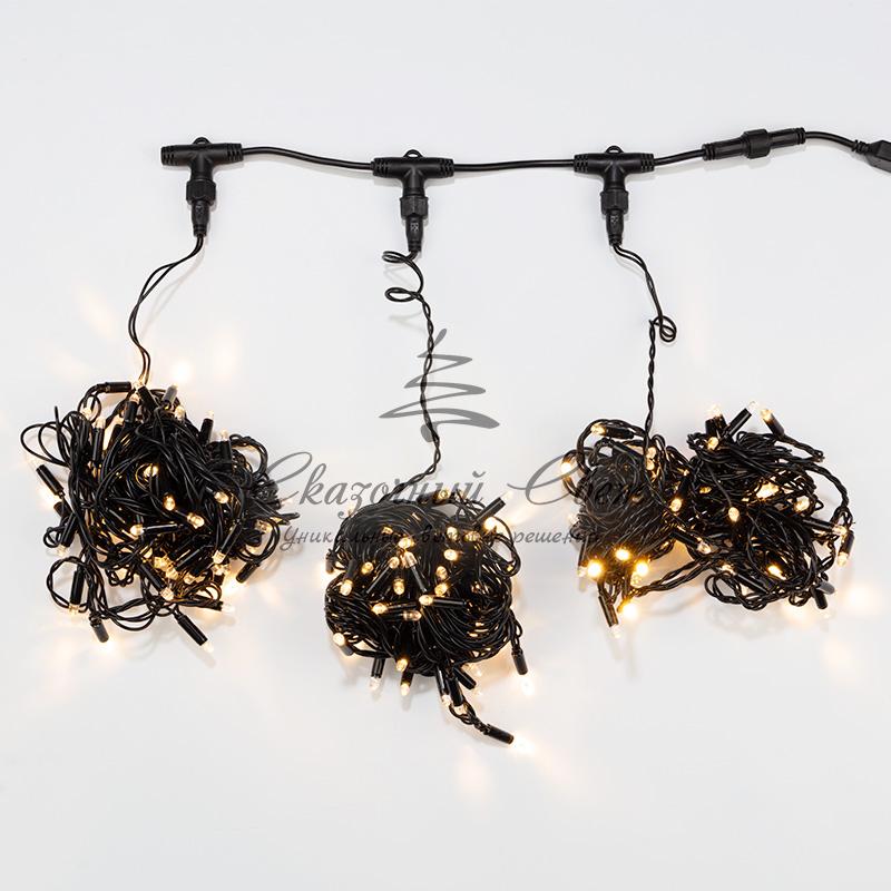 Гирлянда "LED ClipLight" 24V, 3 нити по 10 метров, цвет диодов ТЕПЛЫЙ БЕЛЫЙ - Image 2