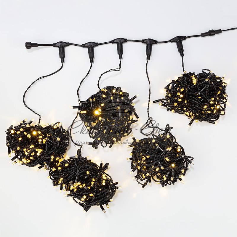 Гирлянда "LED ClipLight" 24V, 5 нитей по 20 метров, цвет диодов ТЕПЛЫЙ БЕЛЫЙ, Flashing (Теплый белый) - Image 2