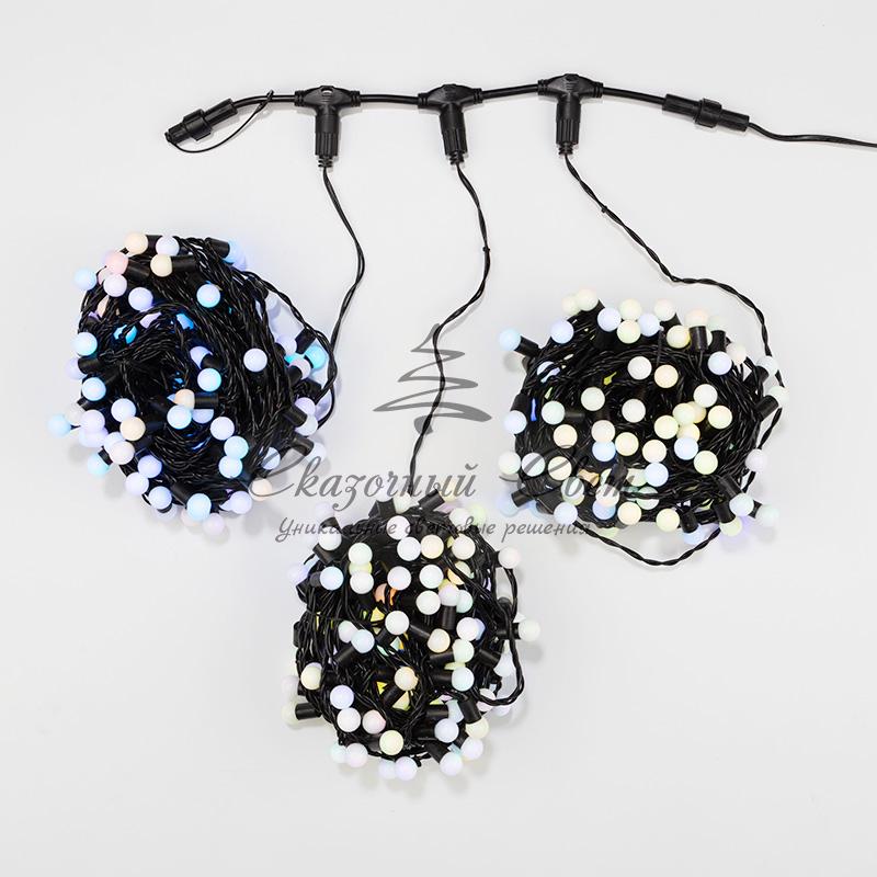 Гирлянда "LED ClipLight - МУЛЬТИШАРИКИ" 24V, 3 нити по 20 м, свечение с динамикой, цвет диодов RGB - Image 2