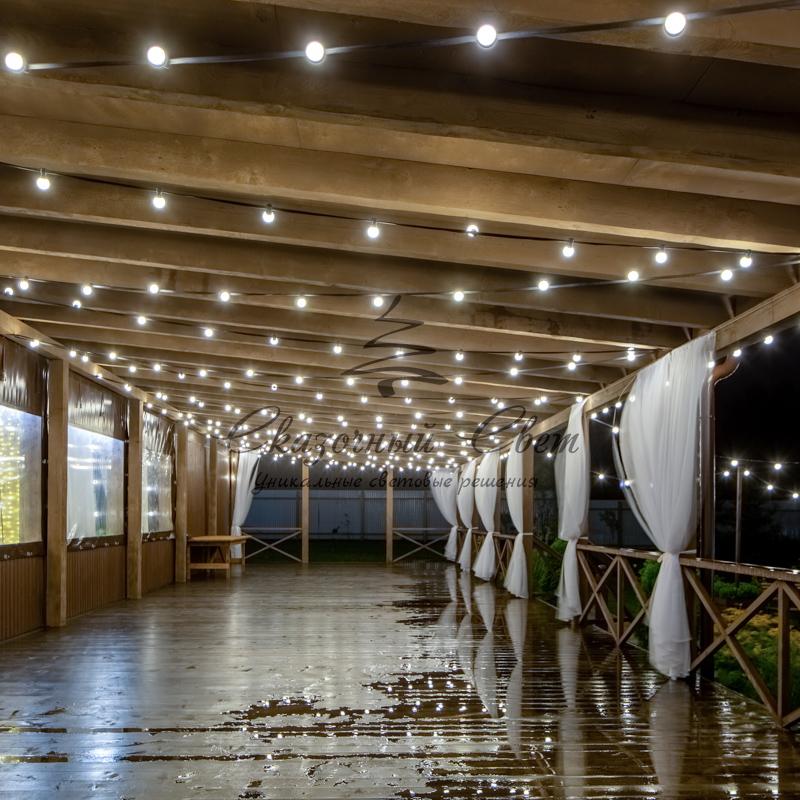 Набор «Белт-Лайт» 10 м, белый каучук, 30 ламп, цвет Теплый белый, IP65, соединяется - Image 2