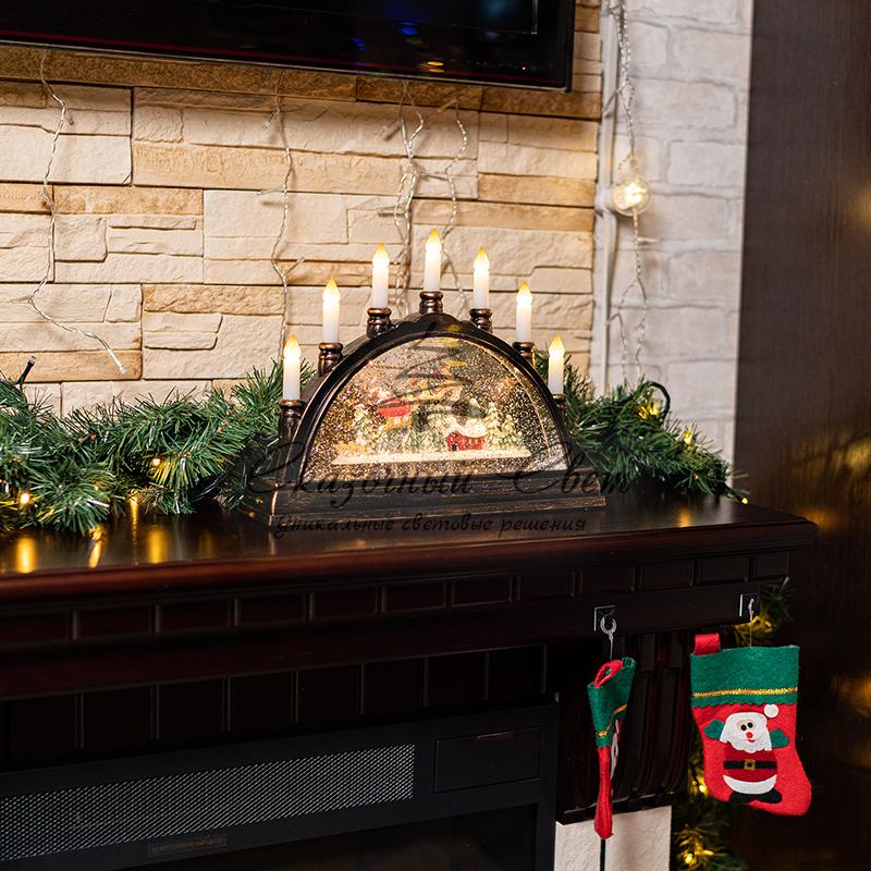 Декоративный светильник «Подсвечник» с эффектом снегопада NEON-NIGHT - Image 2