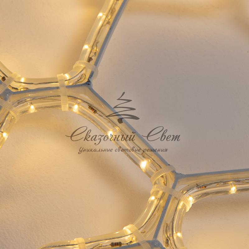 Фигура "Снежинка" цвет ТЕПЛЫЙ БЕЛЫЙ, размер 45*38 см NEON-NIGHT - Image 2