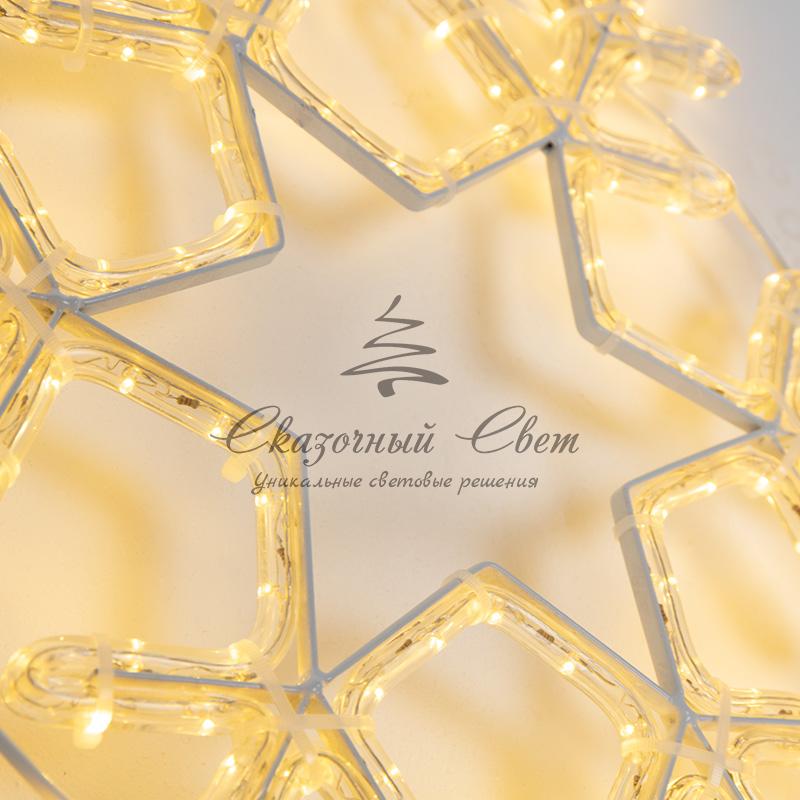 Фигура "Снежинка" цвет ТЕПЛЫЙ БЕЛЫЙ, размер 55*55 см NEON-NIGHT - Image 2