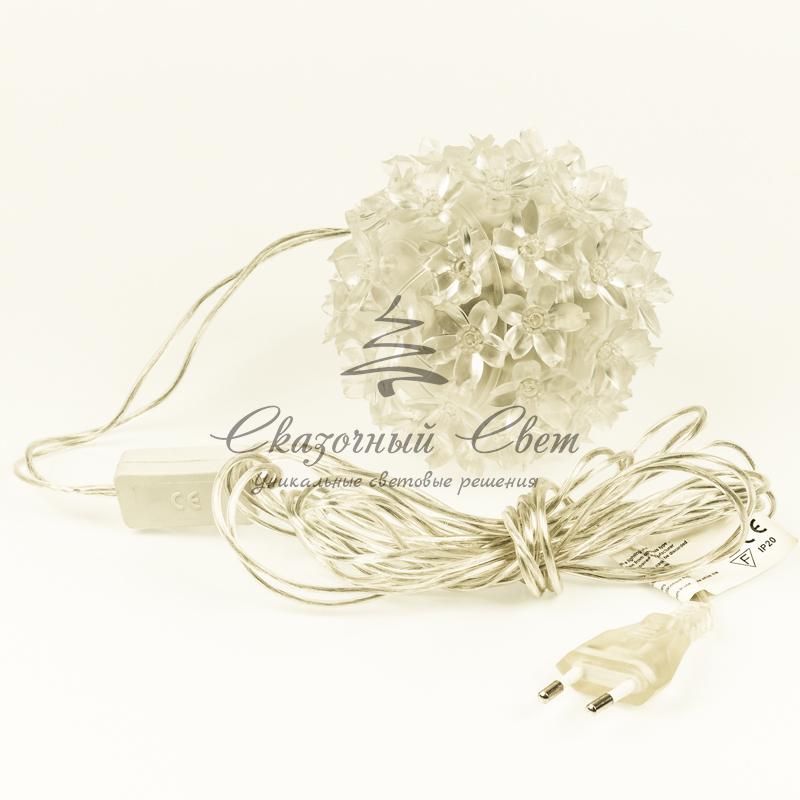 Шар светодиодный 230V, диаметр 12 см, 50 светодиодов, цвет синий - Image 2