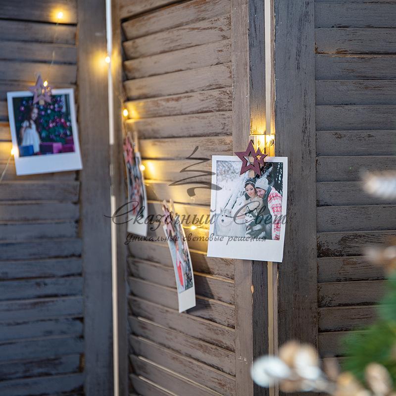 Деревянные прищепки «Звездочки» 16x4.5x1.3 cм, розовые, 6 шт. NEON-NIGHT - Image 2