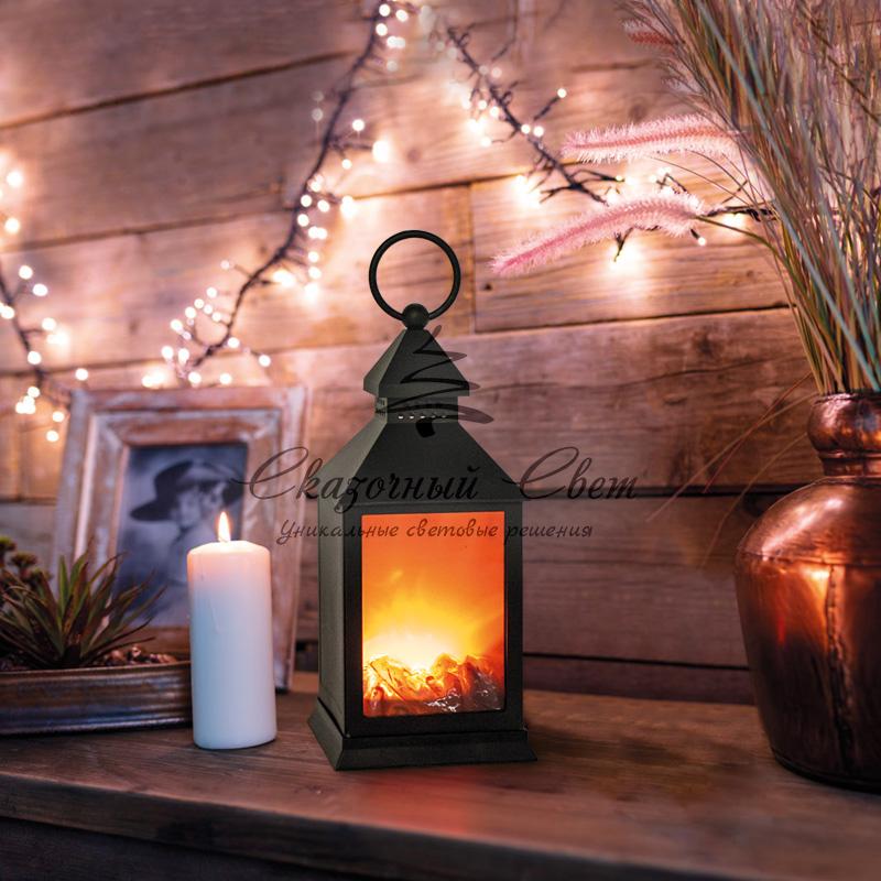 Светодиодный камин «Волшебный фонарь» с эффектом живого огня 11х11х24,5 см, батарейки 3хАА (не в комплекте) - Image 2