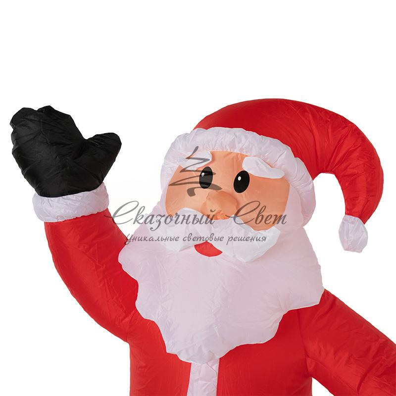 3D фигура надувная "Дед Мороз приветствует", размер 240 см, внутренняя подсветка 5 LED, компрессор с адаптером 12В, IP 65 NEON-NIGHT - Image 2