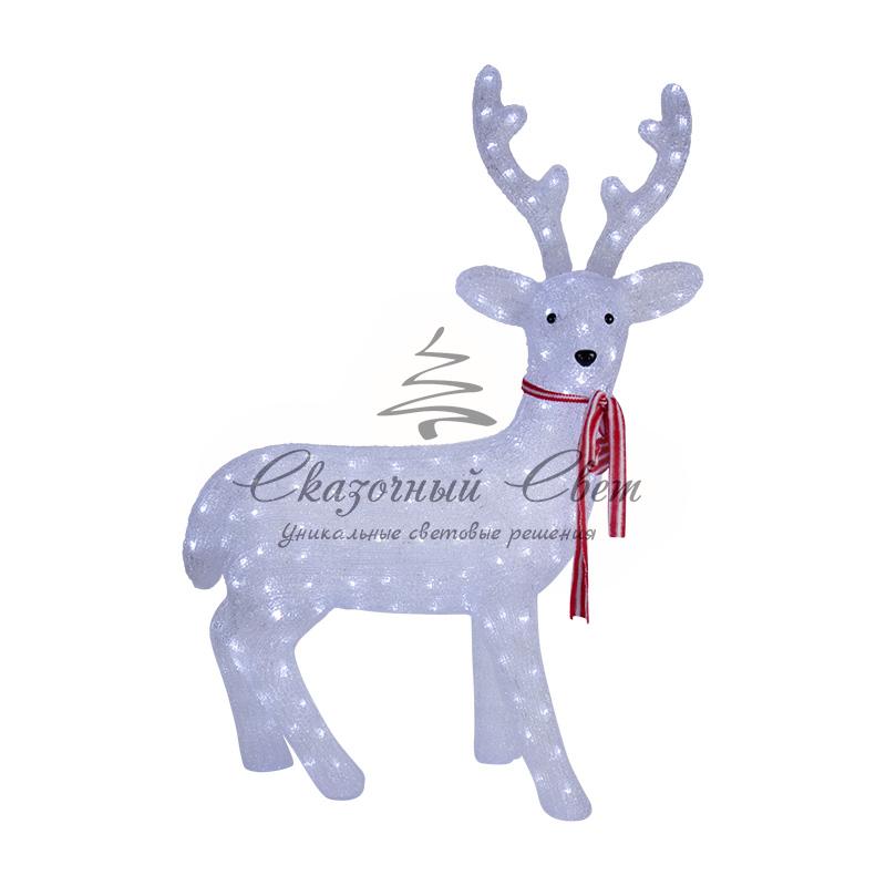 Акриловая светодиодная фигура "Северный олень" 95х69х30 см, 420 светодиодов, IP65 понижающий трансформатор в комплекте, NEON-NIGHT - Image 2
