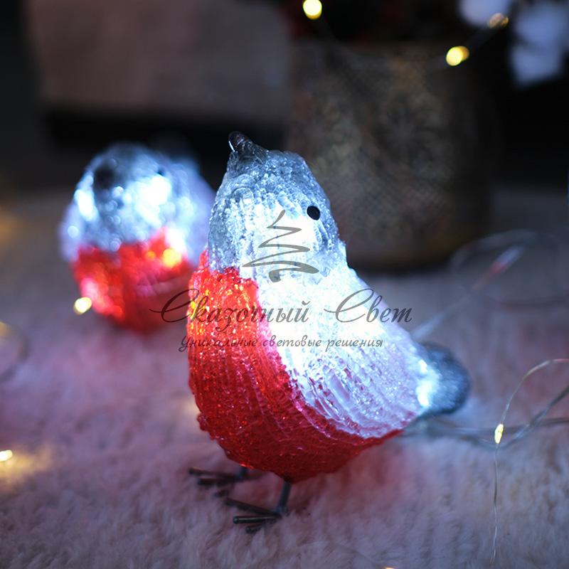 Акриловая светодиодная фигура «Семья снегирей» 16х9х13 см, 40 LED, IP20, 3хАА NEON-NIGHT - Image 2