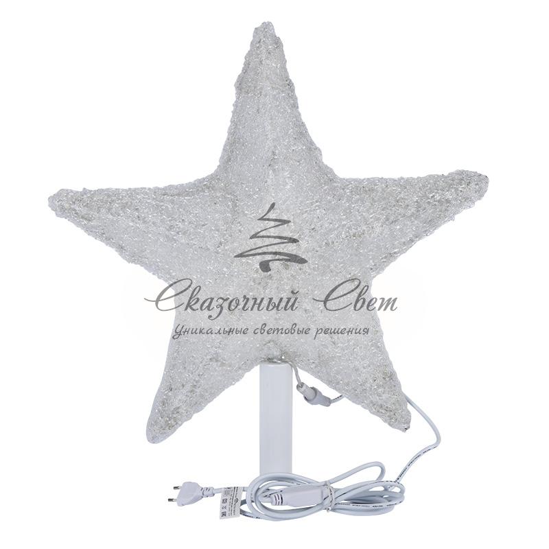 Акриловая светодиодная фигура "Звезда" 50см, со съемной трубой и кольцом для подвеса, 160 светодиодов, белая, NEON-NIGHT - Image 2