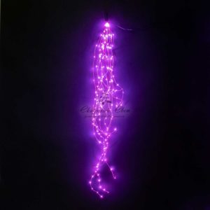 Гирлянда Роса «Конский Хвост» 2,5м Розовая, 24В, 700 LED, Провод Прозрачный Проволока, IP67