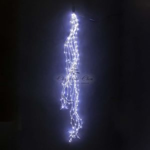 Гирлянда Роса «Конский Хвост» 1,5м Белая, 12В, 350 LED, Провод Прозрачный Проволока, IP67