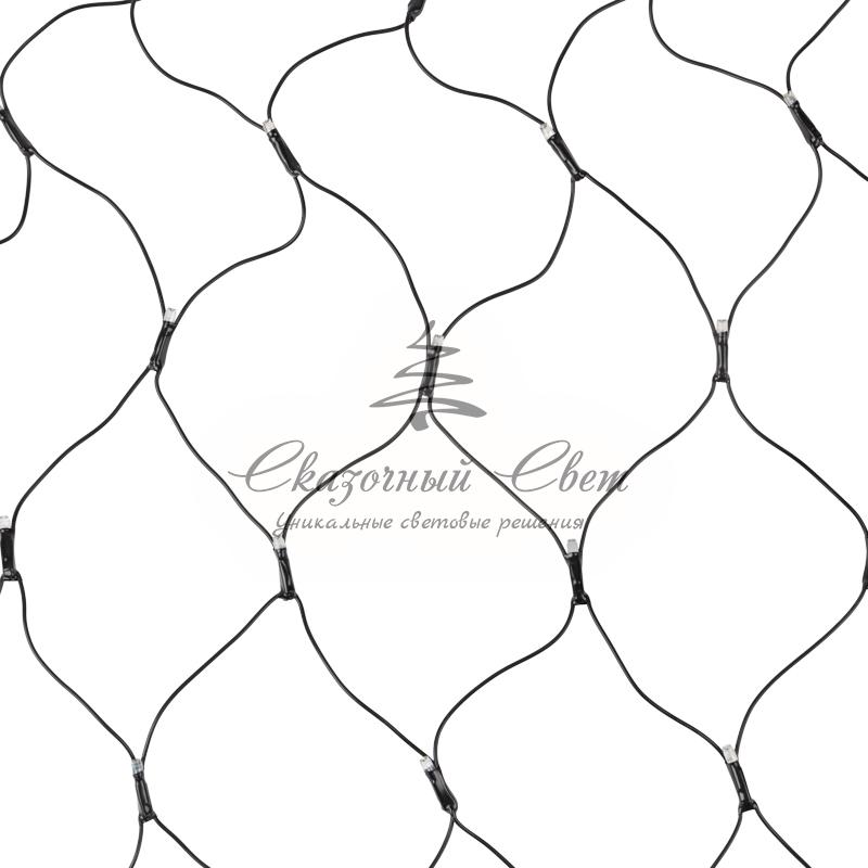 Гирлянда "Сеть" 2х2х1.5м, свечение с динамикой, черный ПВХ, 136 LED, 230 В, цвет: Тёплый белый - Image 3