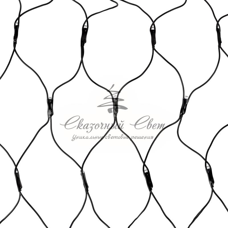 Гирлянда "Сеть" 1х1,5м, черный ПВХ, 160 LED Тёплый белый - Image 3