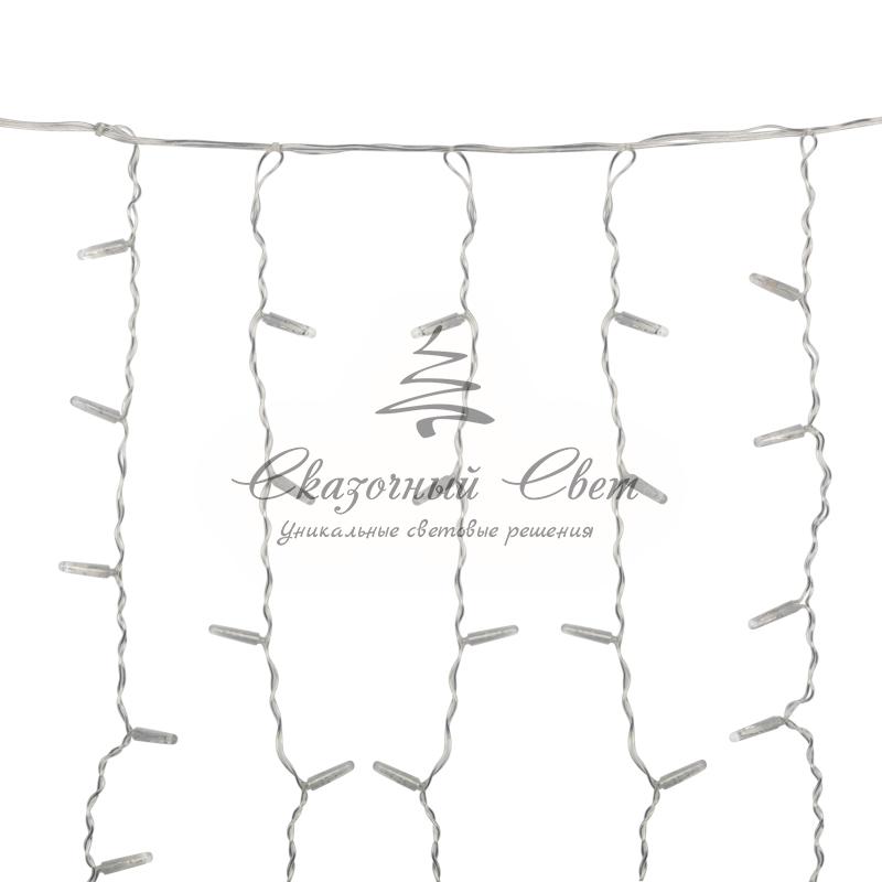Гирлянда "Светодиодный Дождь" 2x0,8м, прозрачный провод, 230 В, диоды Белые - Image 3