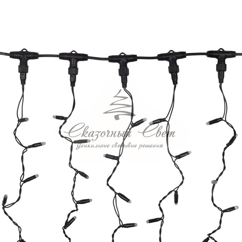 Гирлянда "Светодиодный Дождь" 2х1,5м, постоянное свечение, черный провод, 230 В, диоды СИНИЕ - Image 3