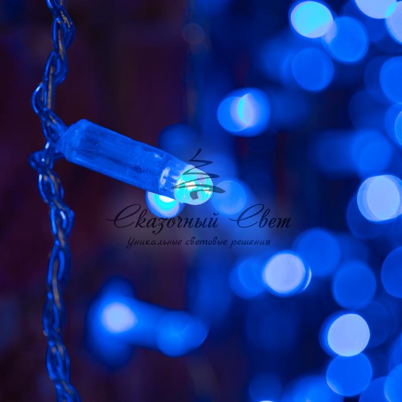 Гирлянда "Светодиодный Дождь" 2х3м, постоянное свечение, прозрачный провод, 230 В, диоды СИНИЕ - Image 3