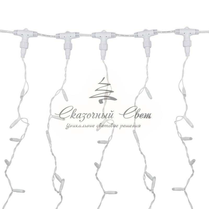 Гирлянда "Светодиодный Дождь" 2х1,5м, эффект мерцания, белый провод, 230 В, диоды БЕЛЫЕ - Image 3
