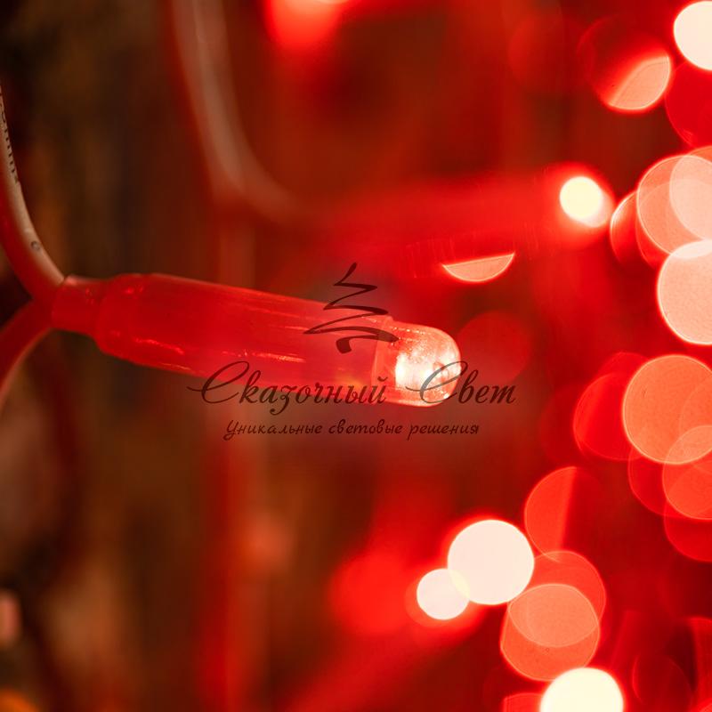 Гирлянда "Светодиодный Дождь" 2х1,5м, постоянное свечение, белый провод "КАУЧУК", 230 В, диоды КРАСНЫЕ - Image 3
