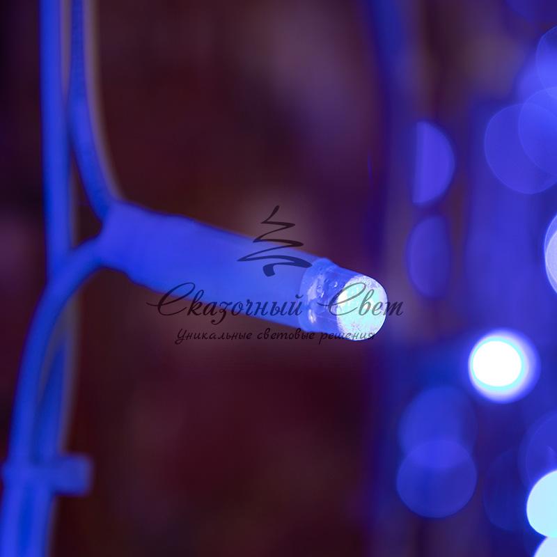 Гирлянда "Светодиодный Дождь" 2х1,5м, постоянное свечение, белый провод "КАУЧУК", 230 В, диоды СИНИЕ - Image 3