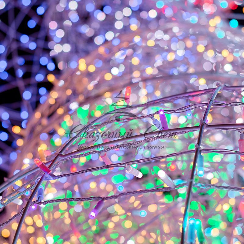 Гирлянда Нить 10м, свечение с динамикой, прозрачный ПВХ, 230В, цвет RGB - Image 3