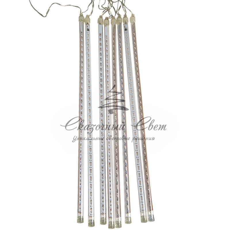 Гирлянда "Тающие сосульки" светодиодная, 8шт х 50см, шаг 50см, 230 В (с трансформатором) белые светодиоды - Image 3