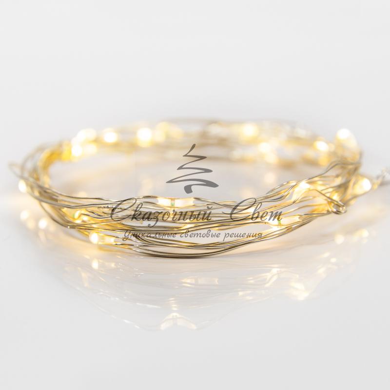 Гирлянда светодиодная «Роса» 2 м, 20 LED, теплое белое свечение NEON-NIGHT - Image 3