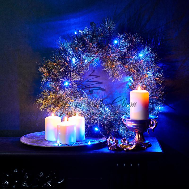 Гирлянда "Твинкл Лайт" 4 м, темно-зеленый ПВХ, 25 LED, цвет: Синий - Image 3