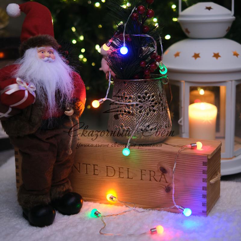 Гирлянда светодиодная «Мини-лампочки» 1.5 м, 10 LED, прозрачный ПВХ, цвет свечения мультиколор, 2 х АА (батарейки не в комплекте) NEON-NIGHT - Image 3