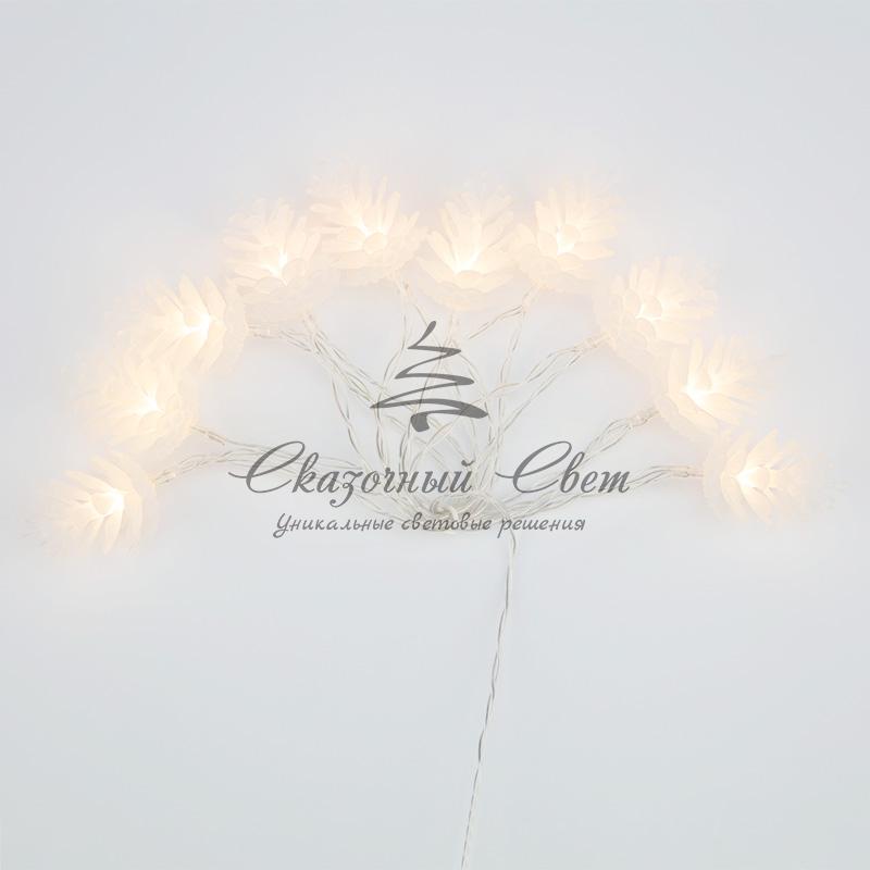 Гирлянда светодиодная «Шишки» 1.5 м, 10 LED, прозрачный ПВХ, цвет свечения теплый белый, 2 х АА (батарейки не в комплекте) NEON-NIGHT - Image 3