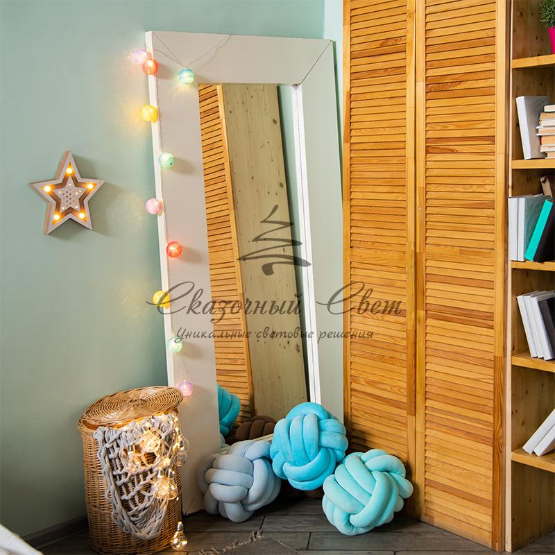 Тайские фонарики «Фейерверк» 1,5 м, прозрачный ПВХ, 10 LED, теплый белый, питание 2 х АА (батарейки не в комплекте) - Image 3