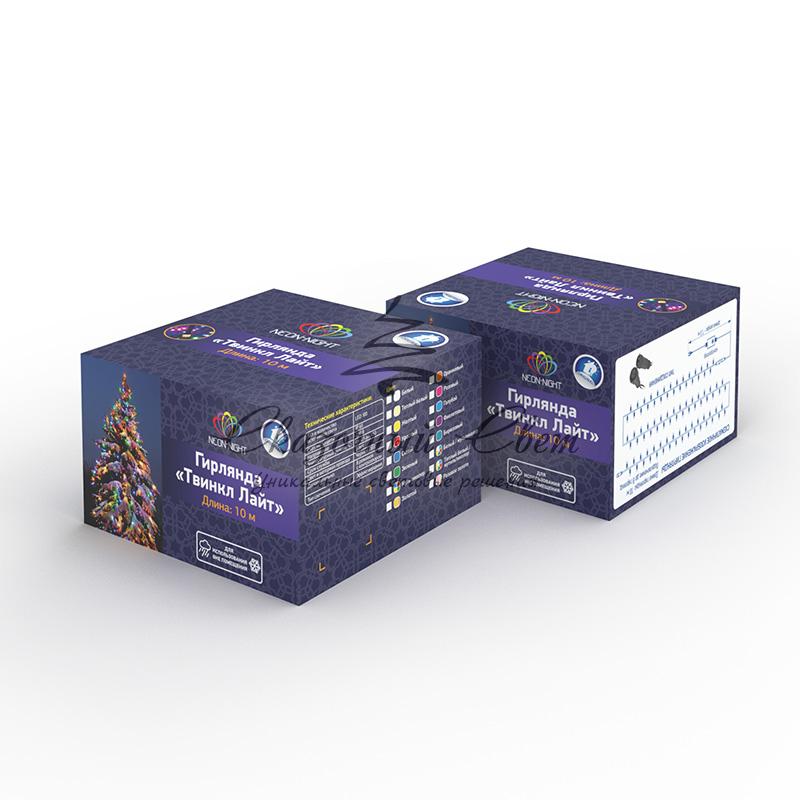 Гирлянда "Твинкл Лайт" 10 м, черный ПВХ, 100 диодов, цвет желтый - Image 3