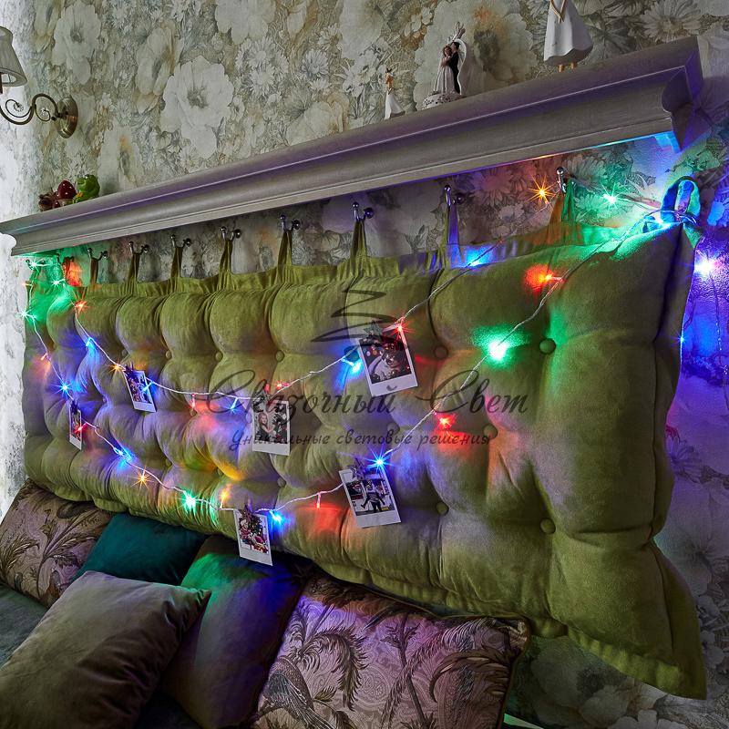 Гирлянда "Твинкл Лайт" 6 м, прозрачный ПВХ, 40 LED, цвет Мультиколор - Image 3