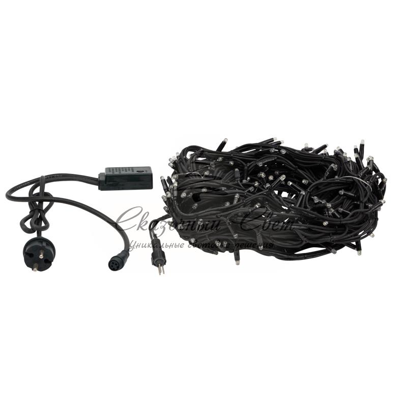 Гирлянда "Твинкл Лайт" 20 м, черный КАУЧУК, 240 диодов, цвет желтый - Image 3