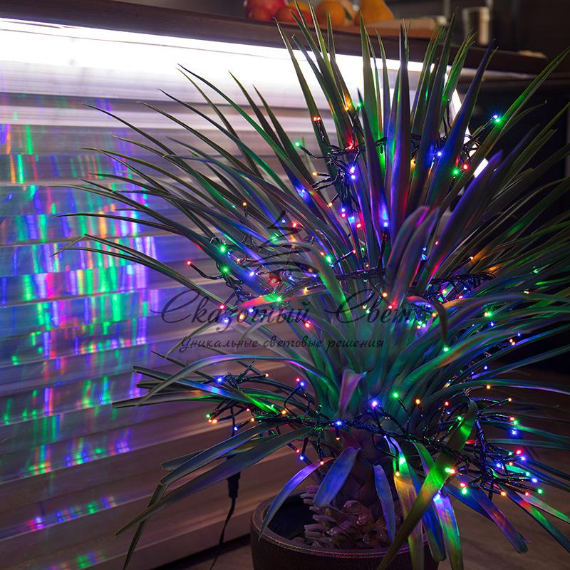 Гирлянда «Кластер LED» 3 м, темно-зеленый ПВХ IP20, 288 диодов, цвет мультиколор - Image 3