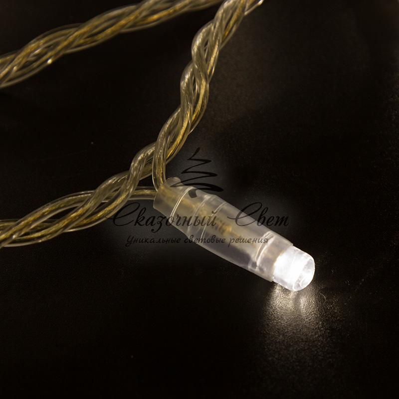 Гирлянда Нить 10м, с эффектом мерцания, прозрачный ПВХ, 230В, цвет Тёплый белый - Image 2