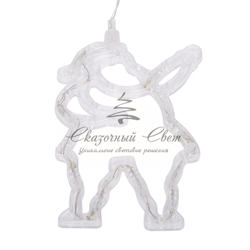 Фигура светодиодная "Санта Клаус" на присоске с подвесом, цвет белый - Image 3
