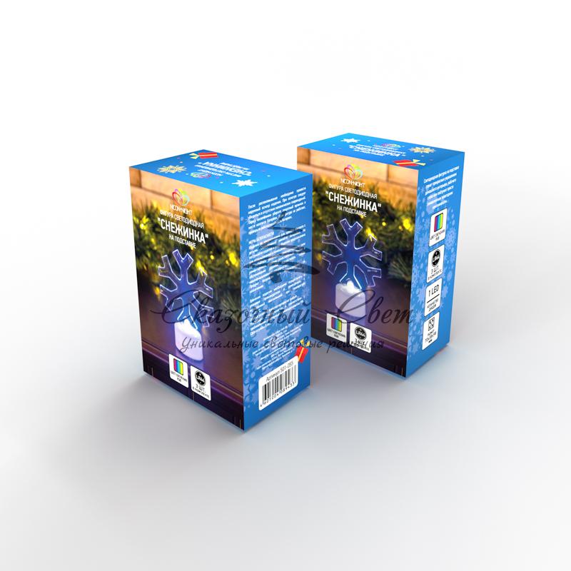 Фигура светодиодная на подставке "Снежинка", RGB - Image 3
