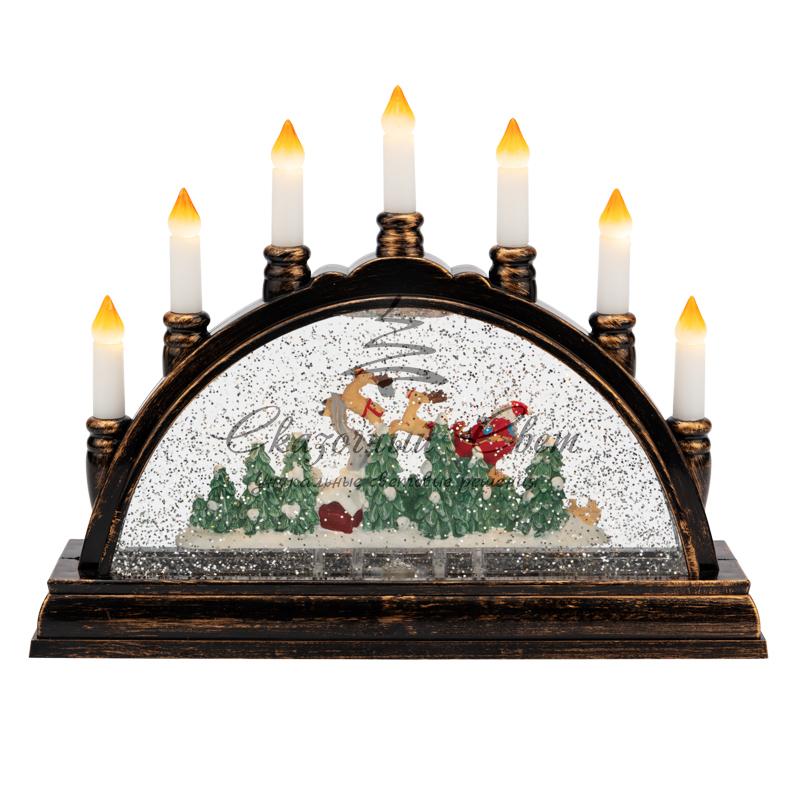 Декоративный светильник «Подсвечник» с эффектом снегопада NEON-NIGHT - Image 3