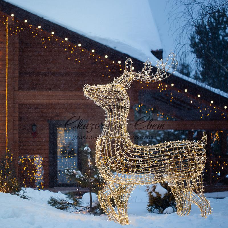 Фигура объемная «Северный олень» 300х200 см, 3000 LED, IP65, цвет свечения теплый белый NEON-NIGHT - Image 3