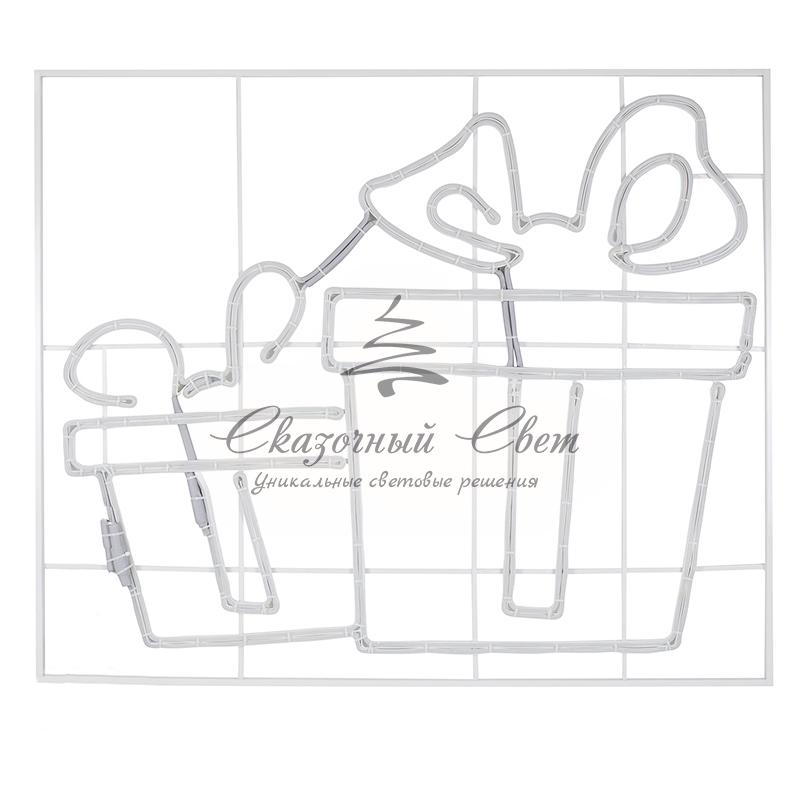 Фигура световая «Подарки» из гибкого неона 120х120 см, 1680 LED, цвет свечения теплый белый/белый NEON-NIGHT - Image 3