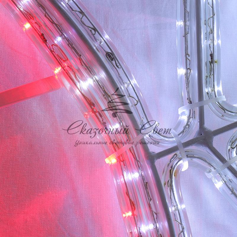 Фигура "Снежинка с Дедом Морозом" размер 107*95см, 14м дюралайт NEON-NIGHT - Image 3