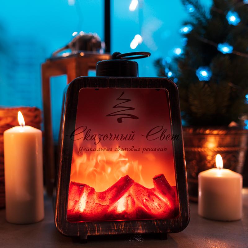Светодиодный камин «Лофт» USB с эффектом живого огня 17х10х24.5 см NEON-NIGHT - Image 3