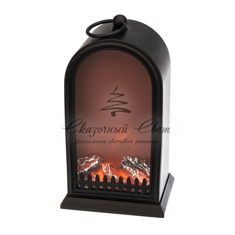 Светодиодный камин «Фьюжн» с эффектом живого огня 14,7x11,7x25 см, батарейки 2хС (не в комплекте) USB, черный - Image 3