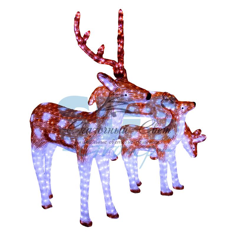 Акриловая светодиодная фигура "Олень мама коричневая" 82х116 см, 300 светодиодов IP65 понижающий трансформатор в комплекте, NEON-NIGHT - Image 3
