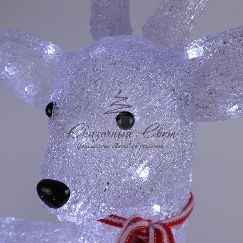 Акриловая светодиодная фигура "Северный олень" 95х69х30 см, 420 светодиодов, IP65 понижающий трансформатор в комплекте, NEON-NIGHT - Image 3