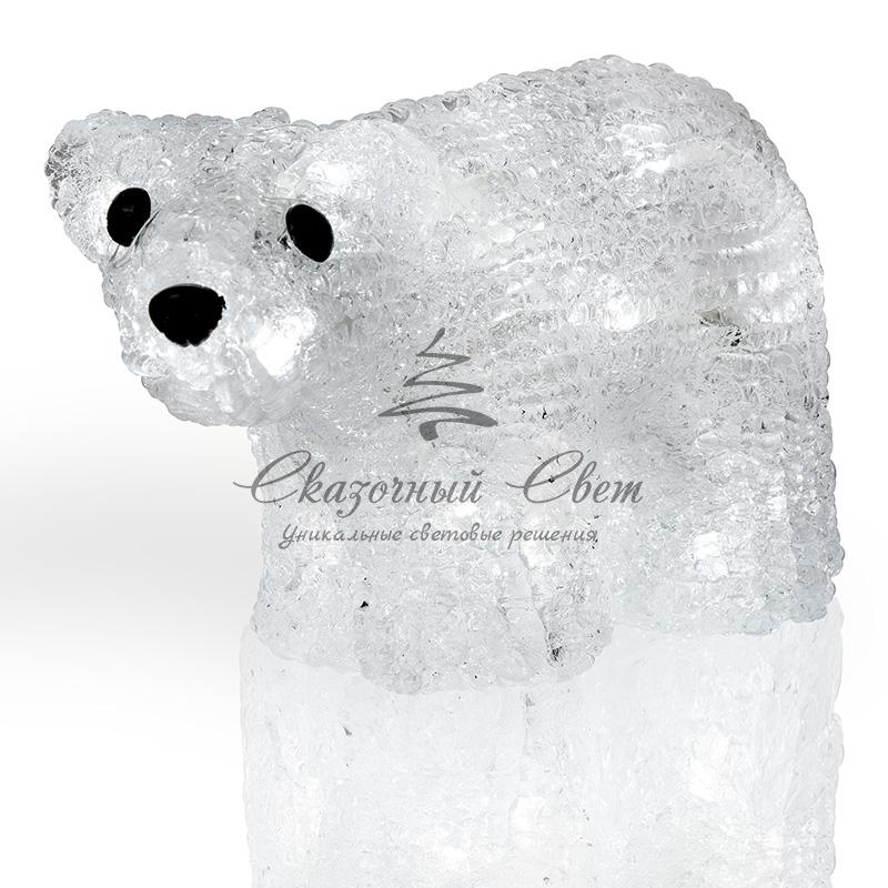 Акриловая светодиодная фигура "Белый мишка" 15х25 см, 4,5 В, 3 батарейки AA (не входят в комплект), 20 светодиодов, NEON-NIGHT - Image 3